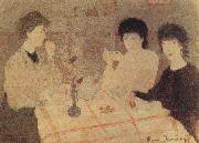 Marie Laurencin Rolansan with friend drinking tea oil